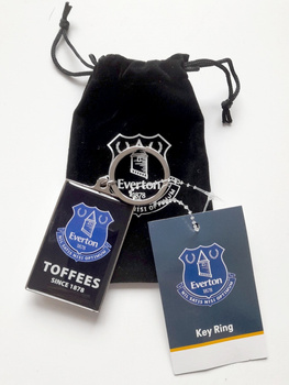 Everton FC The Toffees big one side keyring in suede bag (official product)