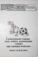 The Journalists Football Tournament in memory of Edward Wozniak (Zamosc, 22-23.01.1988) programme