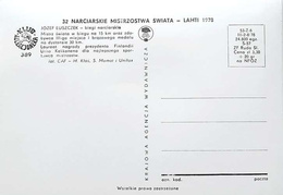 Postcard Jozef Luszczek - Skiing World Champion Lahti 1978 (Collectors Club)