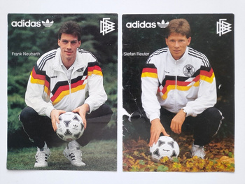 Postcards Frank Neubarth, Stefan Reuter - Germany National Football Team (official product) set of 2