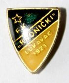 FK Radnički Lukavac badge (epoxy, signature)