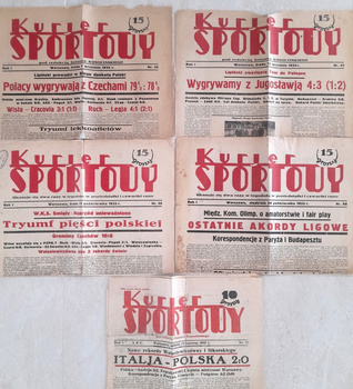 Kurjer Sportowy magazine - set of 5 issues (1933)
