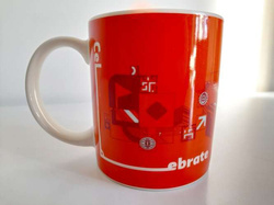 Mug World Cup Qatar 2022 emblem (red) (Official Licensed Product)