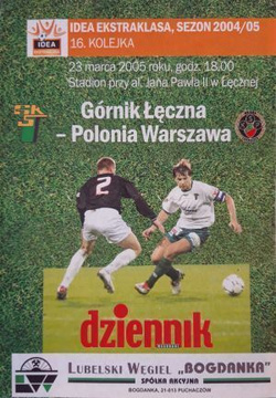 Górnik Łęczna - Polonia Warszawa Idea Ekstraklasa official programm (23.03.2005) 