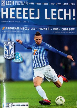 Lech Poznan - Ruch Chorzow Lotto Ekstraklasa match programme (22.04.2017)