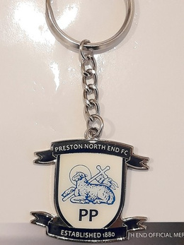 Preston North End FC crest one-side keyring (official product)
