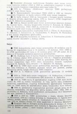 Table Tennis. Yesterday Today Tomorrow (Lithuania)