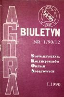 Bulletin of Sport Souvenirs Collectors Association "Agora" nr 1(12)/1990