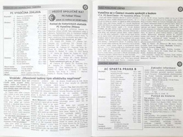 FC Vysocina Jihlava league matches programmes 2011-2022, Czech Republic (10 issues)