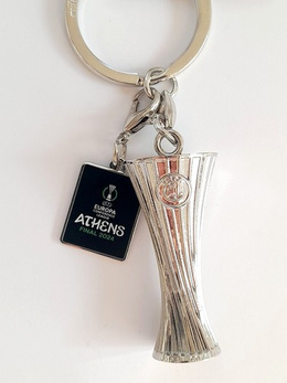 UEFA Europa Conference League 2024 Athens Final Olympiakos SFP - ACF Fiorentina 3D Trophy keyring (official licensed product)