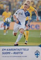 Finland – Sweden Euro qualifying official programm (07.10.2011)