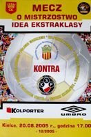 Korona Kielce - Polonia Warsaw Orange Ekstraklasa official programme (30.08.2005)