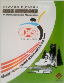 Opening of the Sports Masters Generations Park a commemorative ceramic plate (Spała, 18.10.2003)