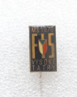 FIS Nordic World Ski Championships 1970 Vysoke Tatry badge (epoxy, signed)