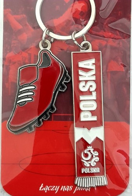 Keyring of Polish National Football Team - shoe & scarf (official licensed product of the PZPN)