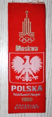 The Poland Team of Summer Olympic Games Moscow 1980 pennant