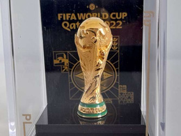 FIFA World Cup Qatar 2022 Trophy Replica in Display Case Official Licensed Product)