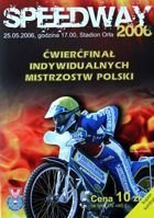 Quarter-final Speedway Poland Championships programme (25.05.2006)