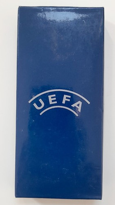 UEFA crest padlock, two-side keyring in etui (official product)