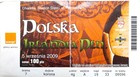 Poland - Northern Ireland FIFA World Cup qualyfing match (5.9.2009) ticket