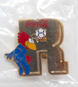 FIFA World Cup France 1998 mascot badge (official product, signature)