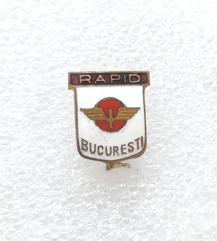 Rapid Bucharest crest badge (enamel, signed)