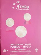 Poland - Belgium Fed Cup women's match (Bydgoszcz, 6-7.2.2010) fficial programme