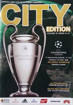 Cork City - Legia Warszawa UEFA Champions League official programm (10.07.2018)