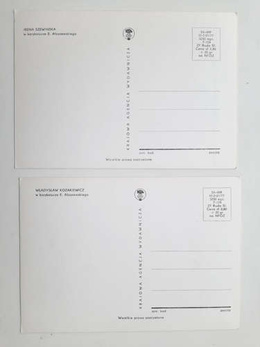 Postcards Irena Szewinska, Wladyslaw Kozakiewicz athletics in caricatures