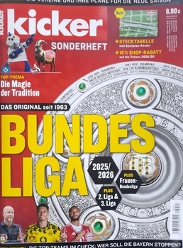 Bundesliga, 2. & 3. Liga 2025/2026 Fans Guide (Kicker magazine special edition)