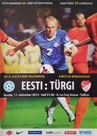 Estonia - Turkey match program (2014 World Cup qualifications, 11 October 2013)