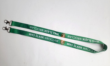 WKS Slask Wroclaw key lanyard with double handle (official product)