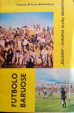 Zalgiris Vilnius - Austria Wien UEFA Cup match (07.09.1988) programme