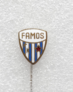 FK Famos Hrasnica crest badge (enamel, signed)