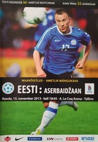 Estonia - Azerbaijan match program (15 November 2013, friendly match)