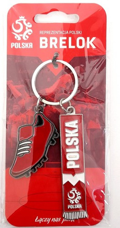 Keyring of Polish National Football Team - shoe & scarf (official licensed product of the PZPN)