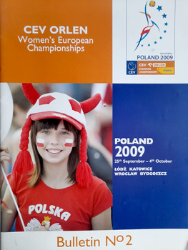 CEV Women's European Championships Poland 2009 official programme (bulletin) No 2