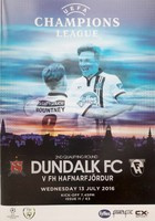 Dundalk FC - FH Hafnarfjordur,, UEFA Champions League qualification official match programme (13.7.2016)