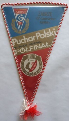 Pennant Górnik Zabrze - Widzew Łódź Semifinal Polish Cup (Zabrze 12.06.1985) 
