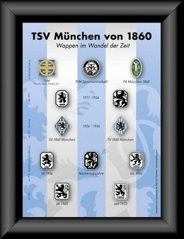 TSV 1860 Munich 12 pins-collection historical logos (official product)