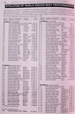 The 7th IAAF World Indoor Championships Maebashi 1999 Statistics Handbook