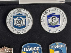 Pafos FC crest history set of 7 badges in etui (official product - limited edition)