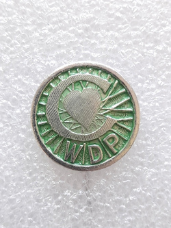 Tour de Pologne cycling race green old badge (metal)