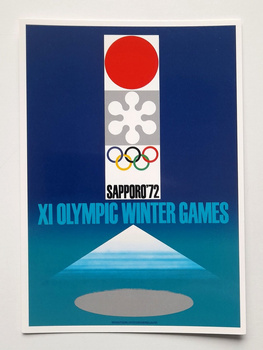 Winter Olympic Games Sapporo 1972 poster postcard (official product)