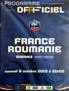 France - Romania, UEFA Euro qualification match programme (9.10.2010)