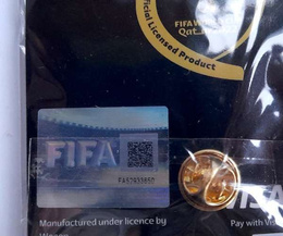 FIFA World Cup Qatar 2022 Germany National Football Team trophy and flag badge (official product)