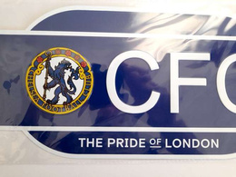 Chelsea FC colour retro years street sign (official product)