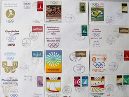 Set of 5 postcards FDC Philately Exhibition Olympic Games Munich 1972 (Germany)