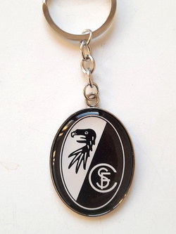 SC Freiburg one side keyring with crest (official licensed product)