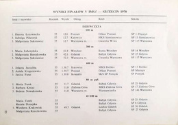 Programme of the 6th Youth School Athletics Games (22-27 July 1972, Łódź)